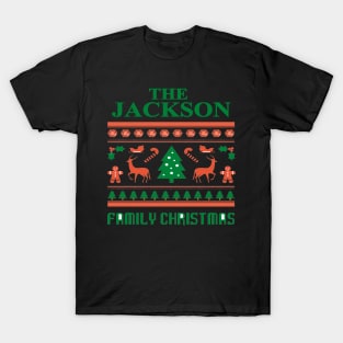 Family Christmas - Groovy Christmas JACKSON family, Family Christmas T-shirt, Pjama T-shirt T-Shirt